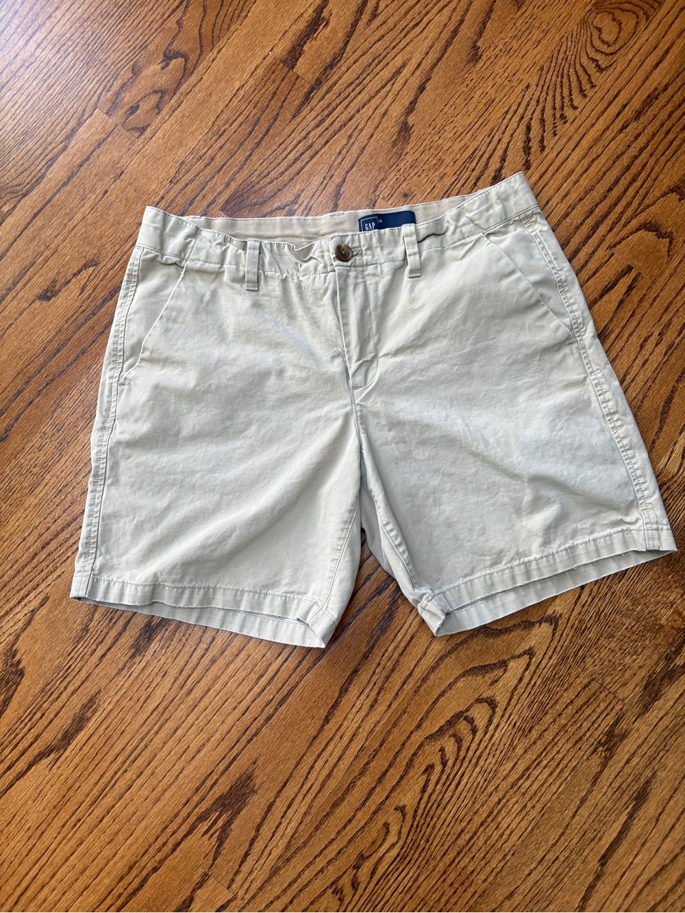 GAP Women’s Khaki Flat Front Cotton Shorts